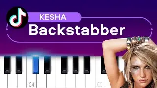 Kesha - Backstabber  | Piano Tutorial