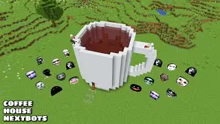 SURVIVAL COFFEE MUG HOUSE WITH 100 NEXTBOTS in Minecraft - Gameplay - Coffin Meme