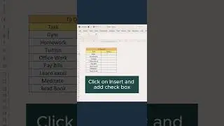 How to add a Check Box in Excel? 😍😍 
