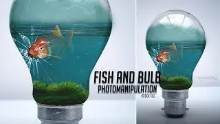 Photoshop CC Tutorial | Fish And Bulb Photo Manipulation + STOCK FİLE !
