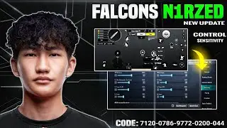Team Falcons N1RZED SENSITIVITY & CONTROL CODE / FAKERRRㅣ5 FINGER + GYRO | N1RZED SENSITIVITY (PUBG)