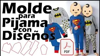Patrones de Pijama para niño Con Plantillas de Súper Héroes