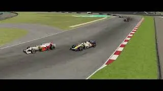 sepang 2008 alonso cutting through the field