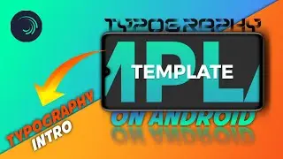 Typography Intro morden editing on android alight motion || Typography design don't blink typography