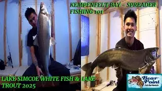 Lake Simcoe Whitefish & Lake Trout (Bear Point Fish Hut Rentals) - Spreader Fishing Basics