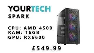 YourTech Spark Gaming Benchmark Results. AMD Ryzen 5 4500, RX 6600