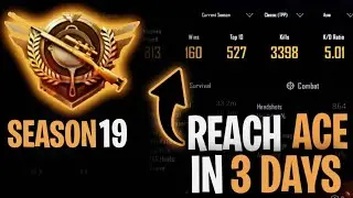 HOW TO REACH ACE IN JUST 3 DAYS IN SEASON 19 | PUBG MOBILE | IGNITE x GAMING