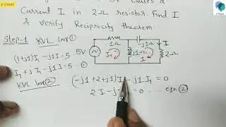 Reciprocity Theorem Example 2 : Problem on Reciprocity Theorem for AC Circuit