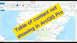 ArcGIS Pro: Table of content not showing/disappears in ArcGIS Pro
