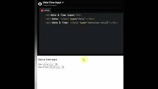 Date and time input in HTML | Web Development tips | Coding Awareness 