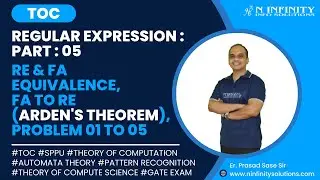TOC | Session 29 | RE & FA Equivalence, FA to RE (Arden's Theorem), Problem 1 to 5 | Automata Theory