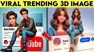 How to create 3D Illustration Ai Social Media Profile Name Art Photo Editing Tutorial