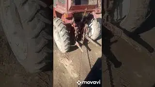 Самодельный погрузчик, проверяем тяговое усилие😃