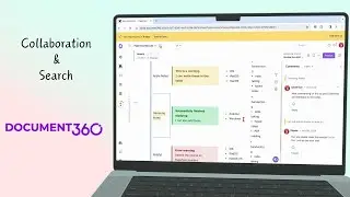 Collaboration and search tools in Document360