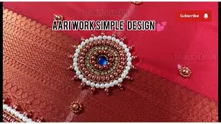 Aari work Low budget very simple design 💕💕