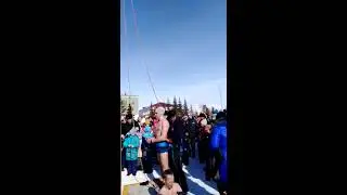 Масленица. Лезу на столб #1