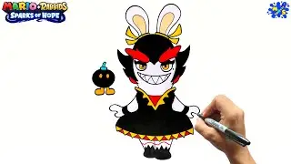 Kanya Drawing || How to Draw Kanya from Mario Rabbids Sparks of Hope