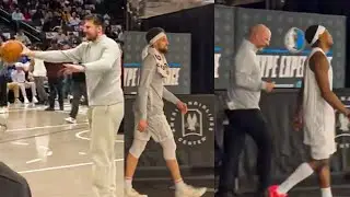 Luka Doncic, Klay Thompson and the Mavericks Immediately After Beating the Lakers