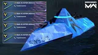 FS Swordship With 4x Mark-45 ASTOR Torpedo Full Gameplay - Modern Warships