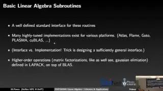 Scientific Computing Lecture 13: Linear Algebra with BLAS and LAPACK
