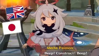 Paimon act like Robot - English & Japanese Dub