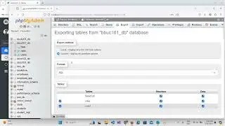Export and Import database table In PhpMyAdmin