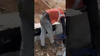 Damp proof coating and its application for concrete surfaces.          #construction #civilengineer