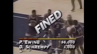 Patrick Ewing Uses Dhalsim Reach to Punch Detlef Schrempf (1991)