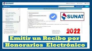 Como emitir un  Recibo por Honorarios Electrónico 2022