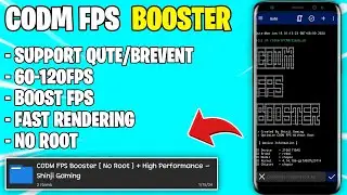 CODM FPS Booster Module | No Root + High Performance | Lock 60-120FPS - (2024)