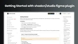 Getting Started Shadcn Studio Figma Plugin Setup 🛠️