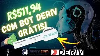 ✅ FREE AND PROFITABLE BINARY BOT-R$511.94 IN 20 MINUTES AT DERIV.COM WITH TRENDING AND ANALYSIS...