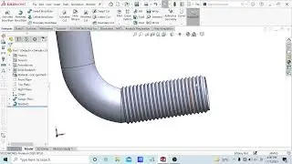 Flexible | Solidworks  how to design  Flexible  pipe  | Solidworks  in Hindi | 10