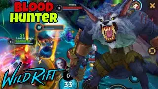 Blood Hunter Warwick - No One Escapes! WILD RIFT GAMEPLAY JUNGLE