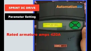 Sprint DC drive parameter settings. #AutomationBD