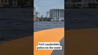 Fort Lauderdale police on the canals keeping us safe #policeboat
