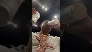 Boosie badazz wears his custom "Jesus Pendant " to the Atlanta Hawks game