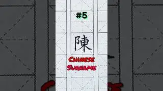 Common Chinese Surnames #5 ~ Chen/Chan (陳/陈)