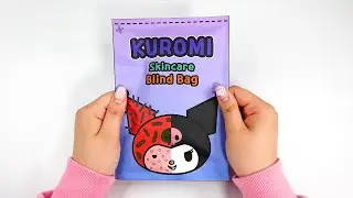 [Tutorial] Sanrio Kuromi skincare baddies Blind bag Paper ASMR