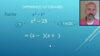 Quickly Factor x² − 25 Using the Difference of Squares!  a=1