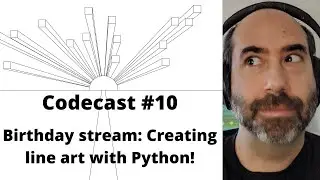 Codecast #10 - Creating line art with Python on my birthday!