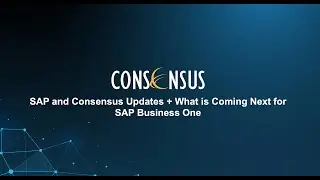SAP and Consensus Updates + What is Coming Next for SAP Business One