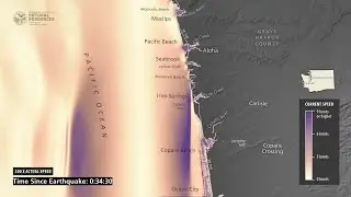 Tsunami current velocity simulation for the Pacific Beach region, Wash.
