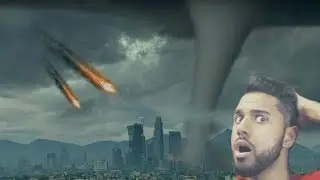MASSIVE TORNADO AND METEORS HIT LOS ANGELES! GTA V Real Life Mod