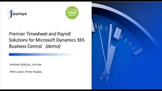 Journyx and Primo Payday Demo