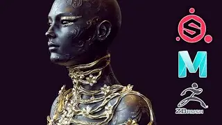 3D Art Creation Full Workflow Process Using Maya, Zbrush and Substance Painter