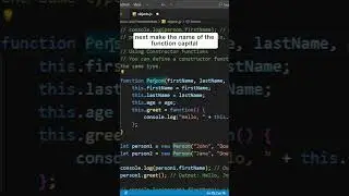 Object Constructor Function 
