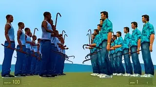 Tommy Vercetti VS CJ Fight | GTA Vice City VS GTA San Andreas | Garry's Mod