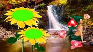 3D slideshow flowers effect wedding background   Green screen wedding background frame