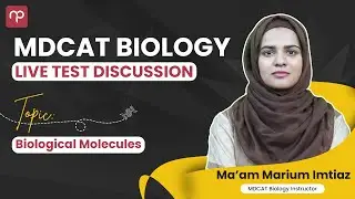 🔴LIVE Now | MDCAT Yaqeen Batch FREE Class | Biological Molecules | Part 1